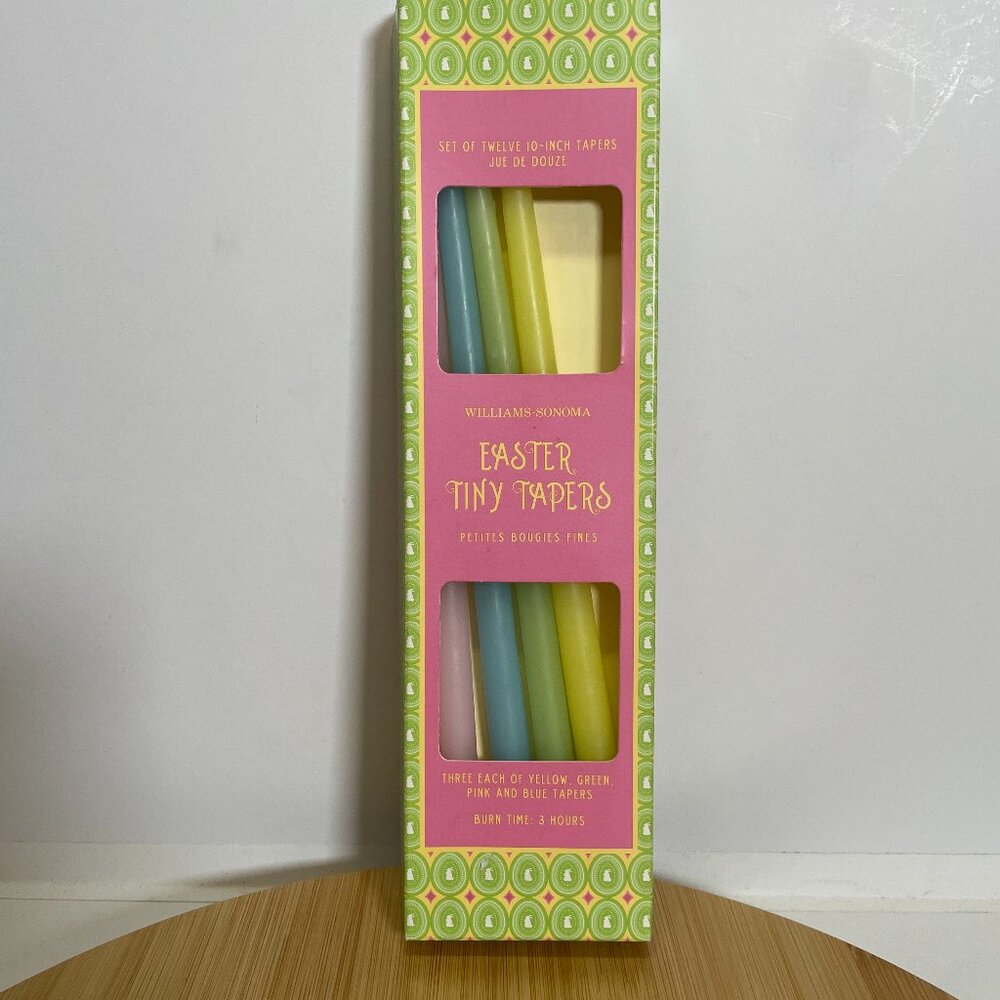 Williams Sonoma Easter Tiny Tapers Candle Pastel Colors Nine 10 Inch USA Made
